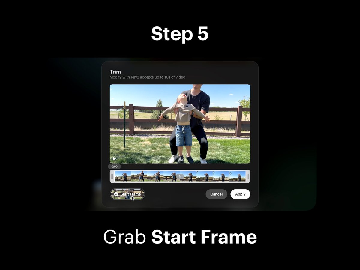 Step 5: Trim and Select Start Frame