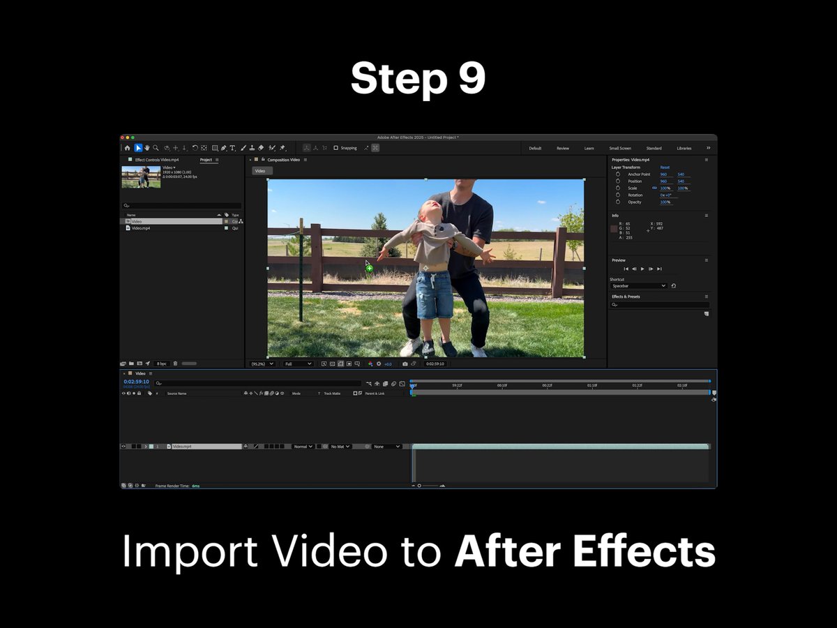 Step 9: Import to After Effects