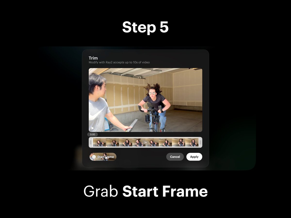 Step 5: Select Start Frame 1