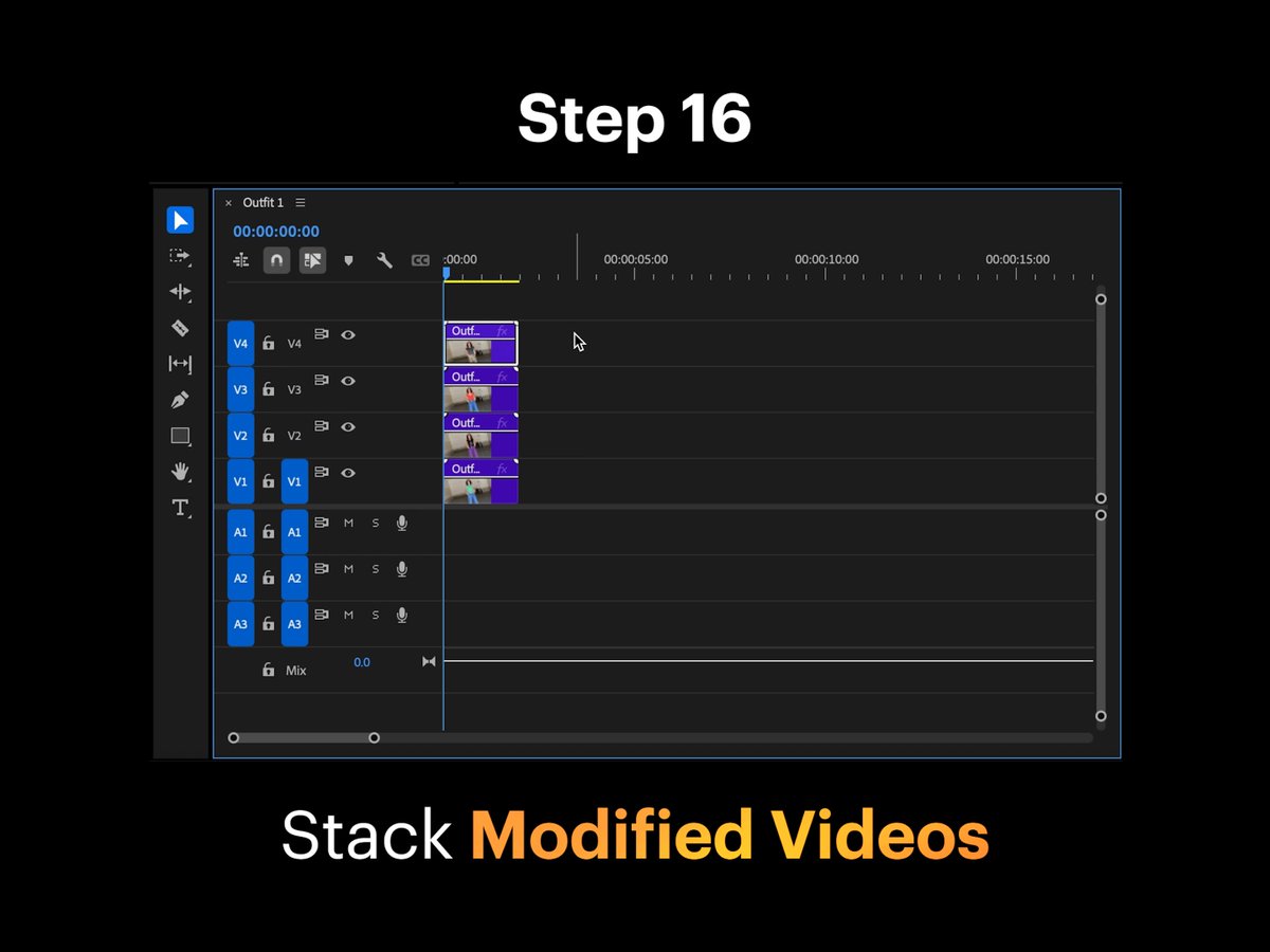 Step 16: Stack Modified Videos