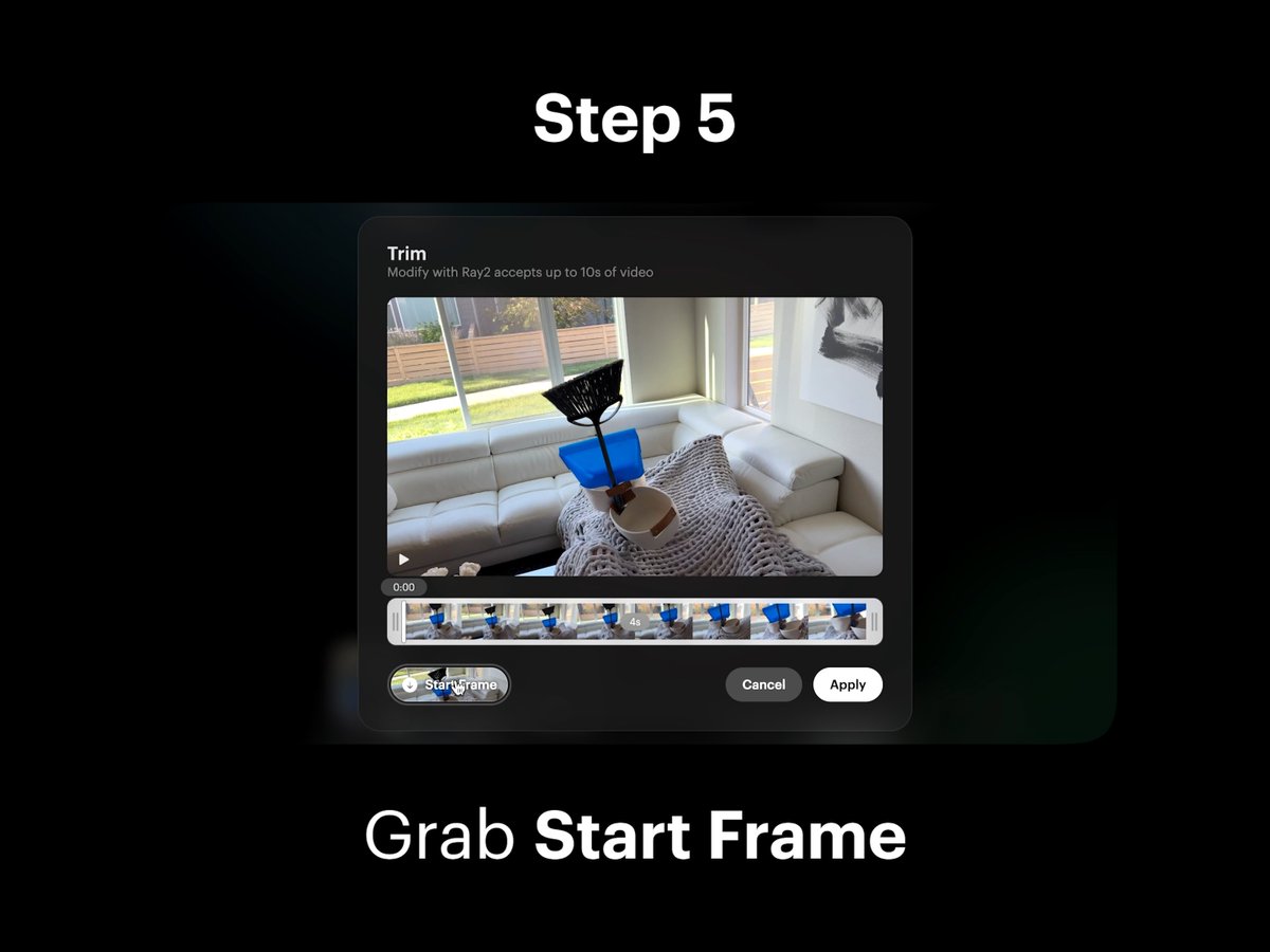 Step 5: Grab Start Frame 1