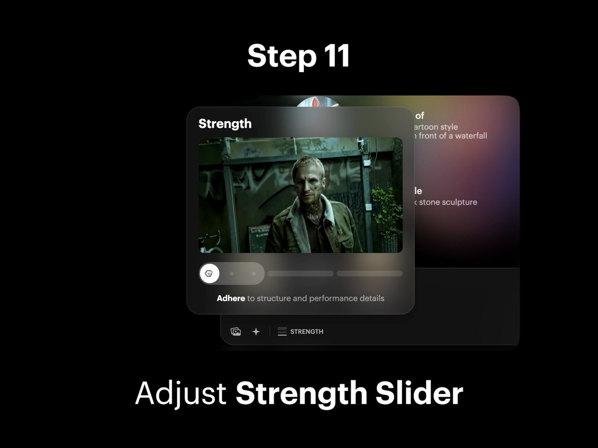 Step 11: Adjust Strength Slider 1