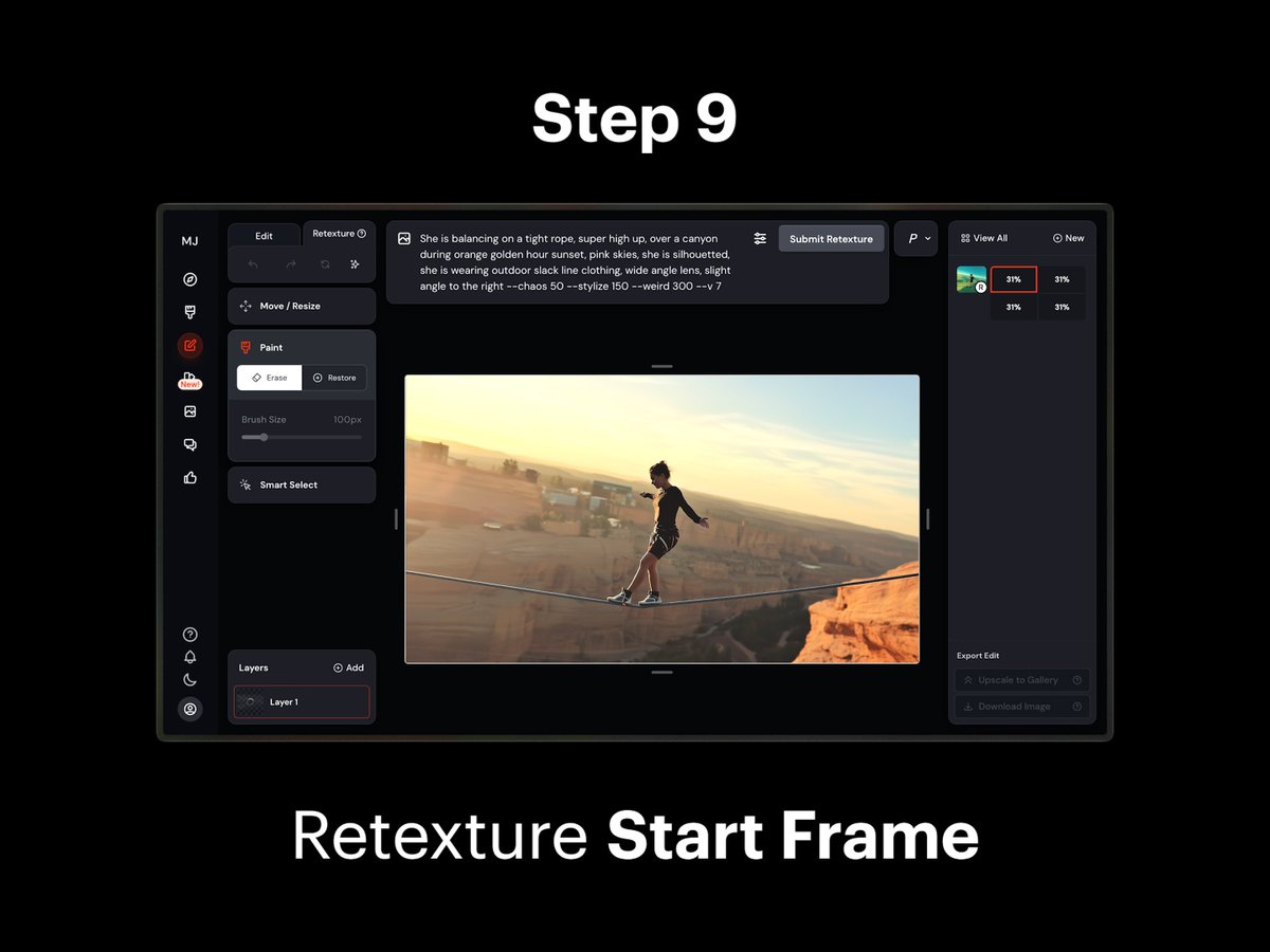 Step 9: Retexture Start Frame 1