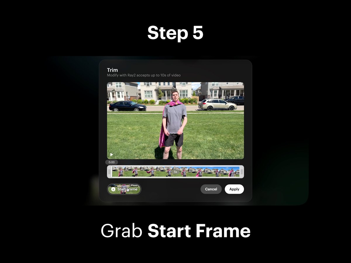 Step 5: Grab Start Frame 1